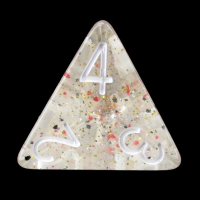 TDSO Metallic Flakes Small Stars D4 Dice