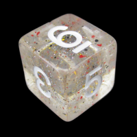 TDSO Metallic Flakes Small Stars D6 Dice