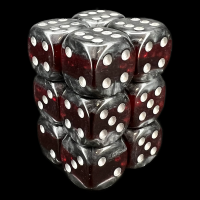 TDSO Mineral Ruby 12 x D6 Dice Set