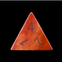 TDSO Mookaite with Engraved Numbers 16mm Precious Gem D4 Dice