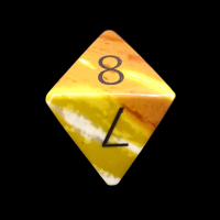 TDSO Mookaite with Engraved Numbers 16mm Precious Gem D8 Dice