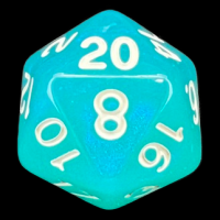 TDSO Moonstone Azure D20 Dice