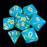 TDSO Moonstone Turquoise 7 Dice Polyset