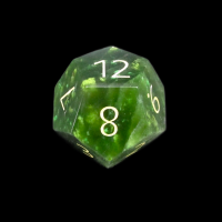 TDSO Gemstone Jade Nephrite & Gold D12 Dice
