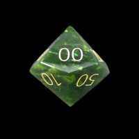 TDSO Gemstone Jade Nephrite & Gold Percentile Dice