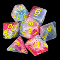 TDSO Opalescence Glacier Rose 7 Dice Polyset