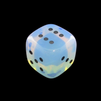 TDSO Gemstone Opalite 15mm Rounded D6 Spot Dice