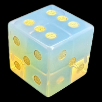 TDSO Gemstone Opalite & Gold D6 Spot Dice