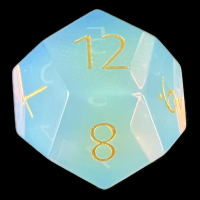 TDSO Gemstone Opalite & Gold D12 Dice