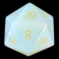 TDSO Gemstone Opalite & Gold D20 Dice