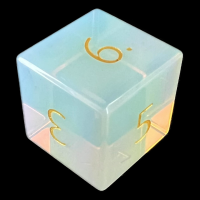 TDSO Gemstone Opalite & Gold D6 Dice