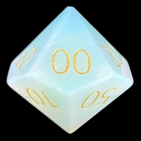 TDSO Gemstone Opalite & Gold Percentile Dice