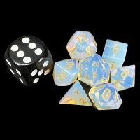 TDSO Gemstone Opalite & Gold MINI 7 Dice Polyset