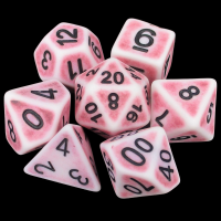 TDSO Opaque Antique Ghostly Red 7 Dice Polyset