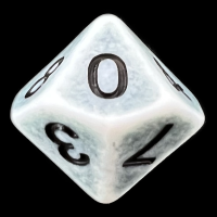 TDSO Opaque Antique Ghostly Teal D10 Dice