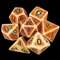 TDSO Opaque Antique Ivory 7 Dice Polyset