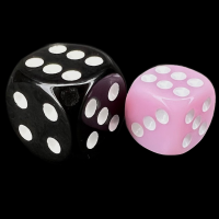 TDSO Opaque Baby Pink 12mm D6 Spot Dice