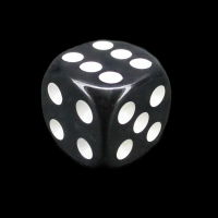 TDSO Opaque Black 16mm D6 Spot Dice