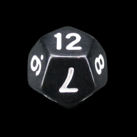 TDSO Opaque Black D12 Dice