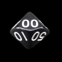 TDSO Opaque Black Percentile Dice
