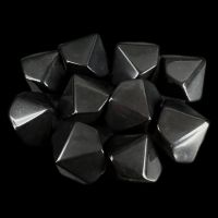 TDSO Opaque Blank Black 16mm 10 x D10 Dice Set