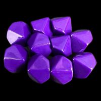 TDSO Opaque Blank Purple 16mm 10 x D10 Dice Set
