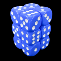 TDSO Opaque Blue 12 x D6 Dice Set