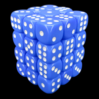 TDSO Opaque Blue 36 x D6 Dice Set