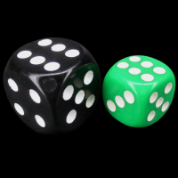 TDSO Opaque Green 12mm D6 Spot Dice