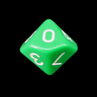 TDSO Opaque Green D10 Dice