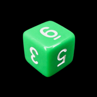 TDSO Opaque Green D6 Dice
