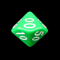 TDSO Opaque Green Percentile Dice