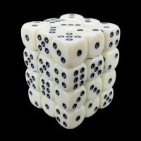 TDSO Opaque Black 36 x D6 Dice Set