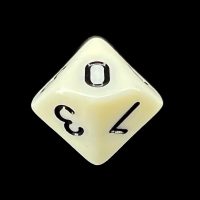 TDSO Opaque Ivory D10 Dice