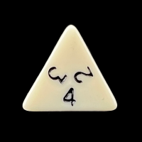 TDSO Opaque Ivory D4 Dice