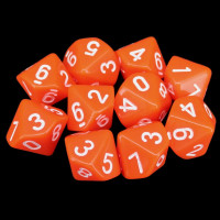 TDSO Opaque Orange 10 x D10 Dice Set