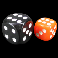 TDSO Opaque Orange 12mm D6 Spot Dice
