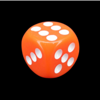 TDSO Opaque Orange 16mm D6 Spot Dice