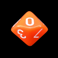 TDSO Opaque Orange D10 Dice