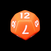 TDSO Opaque Orange D12 Dice