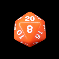 TDSO Opaque Orange D20 Dice