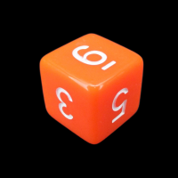 TDSO Opaque Orange D6 Dice