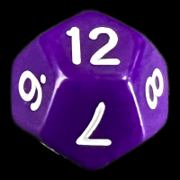 TDSO Opaque Purple D12 Dice