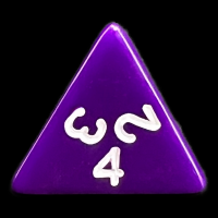 TDSO Opaque Purple D4 Dice