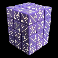 TDSO Opaque Purple & White Negative Modifier 12mm 36 x D6 Dice Set