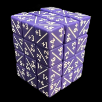 TDSO Opaque Purple & White Positive Modifier 12mm 36 x D6 Dice Set