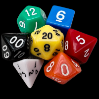 TDSO Opaque Rainbow 7 Dice Polyset