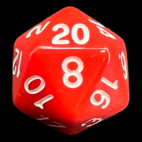 TDSO Opaque Red D20 Dice