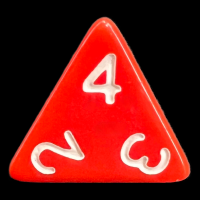 TDSO Opaque Red D4 Dice