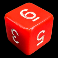 TDSO Opaque Red D6 Dice